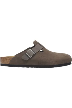 Birkenstock Schoenen, Heren, Grijs, 41 EU, Suède, Grijze Platte Schoenen met Zacht Voetbed