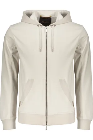 MOORER Sweatshirts & Hoodies, Heren, , L, Verstelbare hoodie met geribbelde manchetten