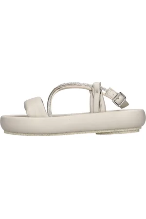 Patrizia Bonfanti Schoenen, Dames, Grijs, 36 EU, Leer, Sandalen Grijs