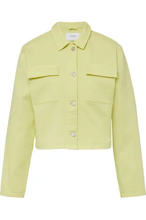 Comma, Jassen, Dames, Groen, M, Katoen, Korte spijkerjas met Garment Dye