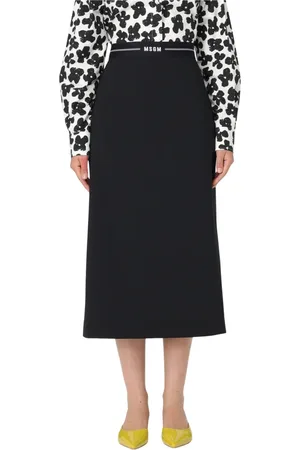 Msgm Rokken, Dames, Zwart, S, Stijlvolle Rok voor Vrouwen