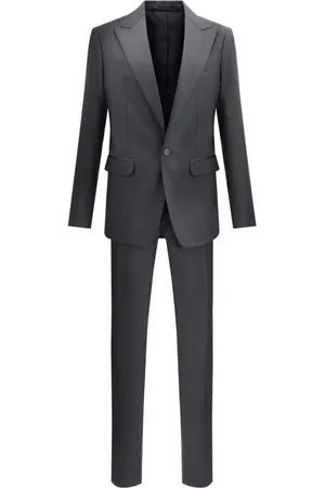 Dsquared2 Pakken, Heren, Zwart, XL, Wol, Londen Wollen Pak met Blazer en Broek