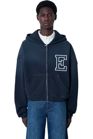 ERL Sweatshirts & Hoodies, Heren, Zwart, M, Katoen, Logo Motief Hoodie
