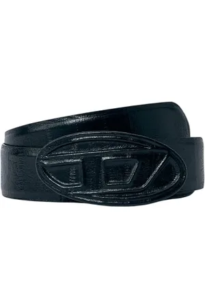 Diesel Accessoires, unisex, Zwart, 90 CM, Riem met kenmerkende logogesp