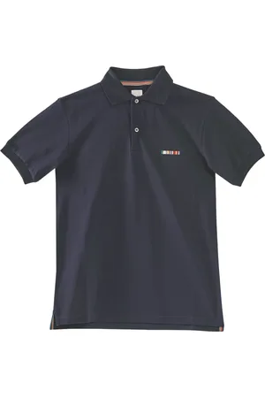 Paul Smith Tops, Heren, Blauw, XL, Katoen, Klassieke Multistripe Geborduurd Poloshirt