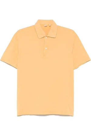 Aspesi Tops, Heren, Geel, L, Katoen, Klassieke Polo Shirt