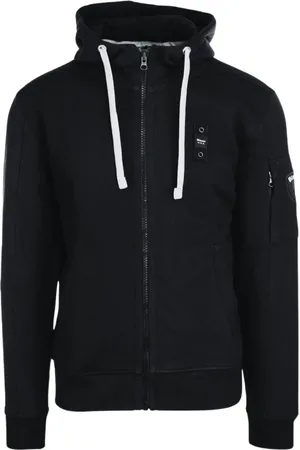 Blauer Sweatshirts & Hoodies, Heren, Zwart, M, Katoen, Hoodie Cardinton Zwart