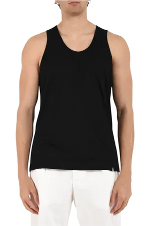 Patrizia Pepe Tops, Heren, Zwart, L, Katoen, Katoenen Hemd Ronde Hals