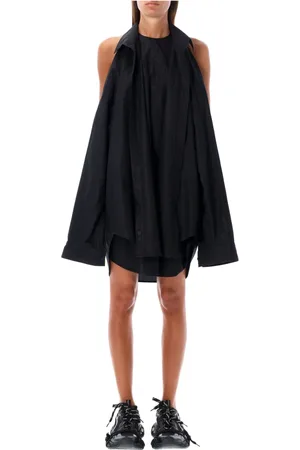 Balenciaga Kleedjes, Dames, Zwart, S, Katoen, Zwarte Suspended Jurk Aw 24