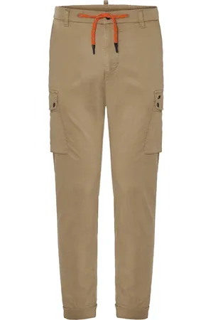 Masons Broeken, Heren, Bruin, L, Cargo Trekkoord Broek Bruin