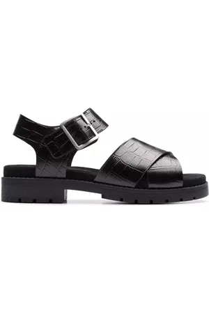 Clarks Schoenen, Dames, Zwart, 38 EU, Leer, Zwarte damessandaal - Orinoco Cross