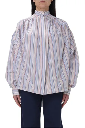 Etro Blouses & Shirts, Dames, Veelkleurig, S, Gestreepte Zijden Blouse