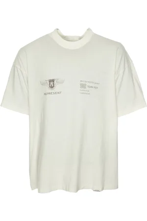Represent Tops, Heren, Wit, M, Team Logo Print Oversized T-shirt