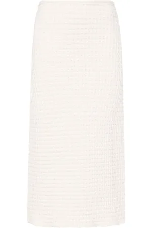 Jil Sander Rokken, Dames, Wit, S, Witte Midi Rok