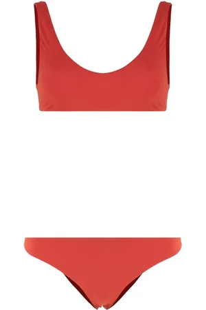 Lido Badkleding, Dames, Rood, S, Knoop Bandeau Bikini