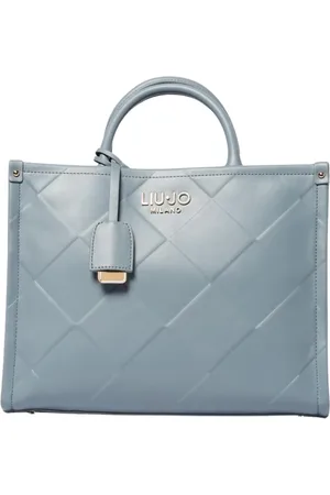 Liu Jo Tassen, Dames, Blauw, ONE Size, Leer, Blauwe Gewatteerde Tote Tas