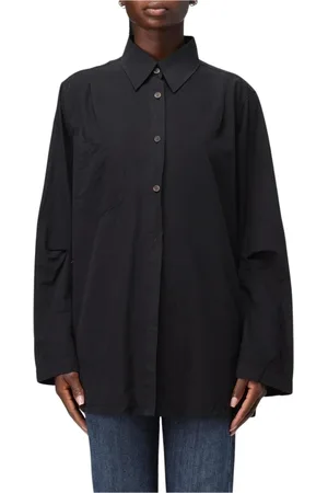 OUR LEGACY Blouses & Shirts, Dames, Zwart, M, Katoen, Zwarte Katoenen Relaxte Pasvorm Shirt