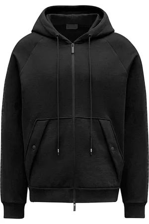 Moncler Sweatshirts & Hoodies, Heren, Zwart, XL, Katoen, Stijlvolle Sweatshirt voor Mannen