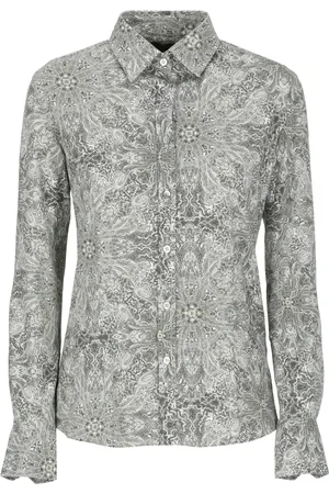 RRD Blouses & Shirts, Dames, Groen, M, Groene Shirt met Kraag en Lange Mouwen