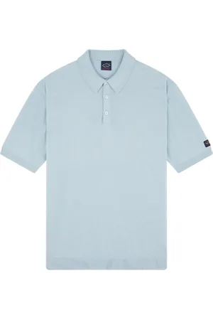 Paul & Shark Tops, Heren, Blauw, L, Katoen, Katoenen Polo Shirt Regular Fit Jersey