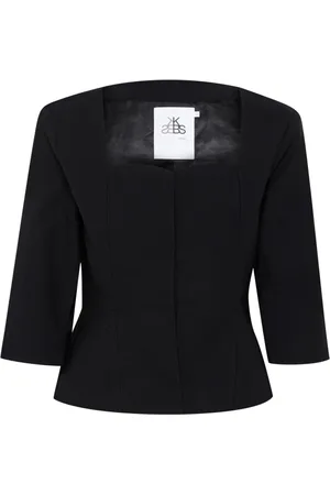 Karen by Simonsen Jassen, Dames, Zwart, L, Elegante Meteorite Blazer Jas