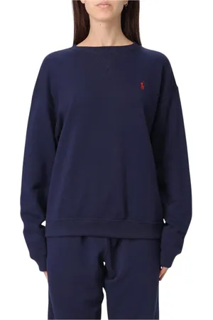 Ralph Lauren Sweatshirts & Hoodies, Dames, Blauw, S, Katoen, Witte Sweatshirt met Relaxte Pasvorm