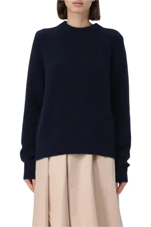 K-Way Truien, Dames, Blauw, L, Zwarte Alpaca Crew Neck Sweater