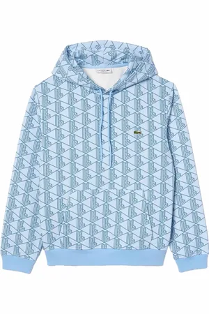 Lacoste Sweatshirts & Hoodies, Heren, Blauw, S, Katoen, Blauwe Krokodil Logo Trui