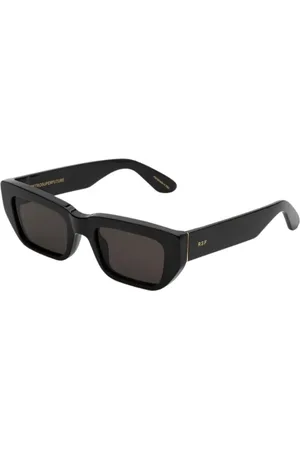 Retrosuperfuture Accessoires, Heren, Zwart, ONE Size, Nylon, Zwarte UV-beschermingszonnebril