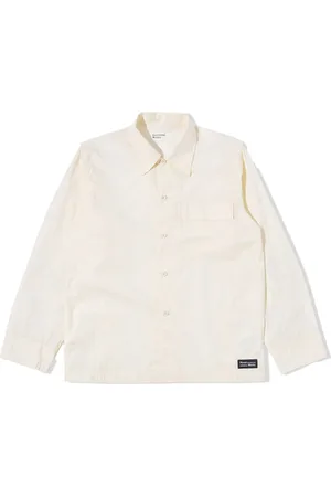 Universal Works Overhemden, Heren, , S, Katoen, Ecru Broadcloth Cruiser Shirt