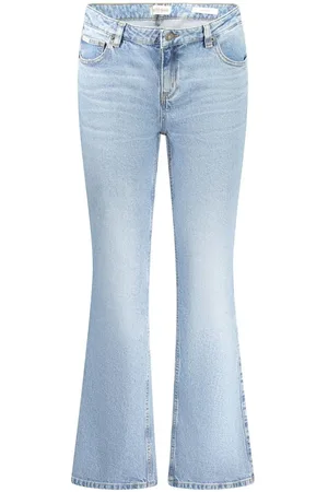 Guess Jeans, Dames, Blauw, W24 L32, Lichtblauwe Bootcut Jeans Gewassen Effect