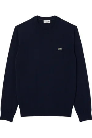 Lacoste Truien, Heren, Blauw, L, Katoen, Klassieke herentrui voor alledaagse stijl