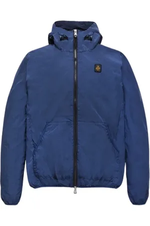 RefrigiWear Jassen, Heren, Blauw, XL, Blauwe Zomerjas met Capuchon