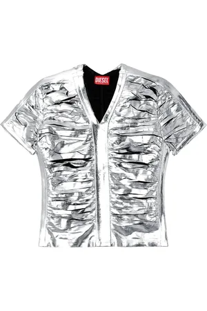Diesel Tops, Dames, Grijs, M, Stijlvolle TOP voor modeliefhebbers