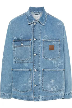 Carhartt Jassen, Heren, Blauw, XL, Denim, Stamp Jack