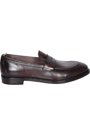 Officine creative Schoenen, Heren, Bruin, 41 EU, Leer, Bruine Loafers Klassieke Stijl Herenschoenen