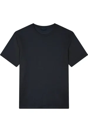 Paul & Shark Tops, Heren, Blauw, L, Linnen, Linnen Jersey T-shirt