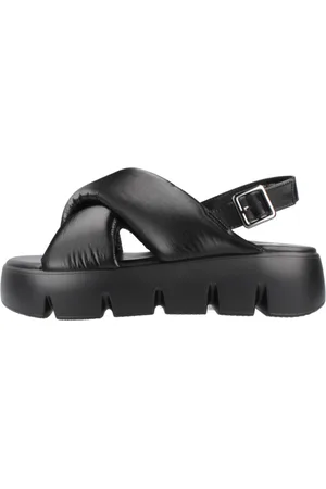 Steve Madden Schoenen, Dames, Zwart, 38 EU, Backtrack Platte Sandalen
