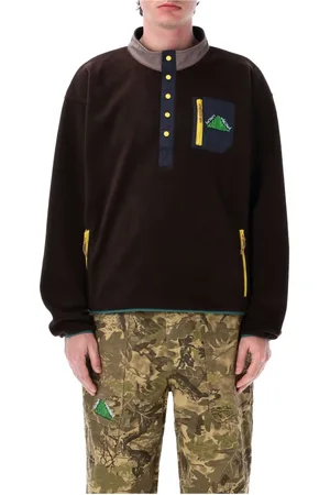 Brain Dead Sport, Heren, Bruin, L, Polyester, Fleece Pullover Jas