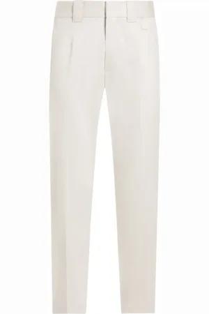 Dolce & Gabbana Broeken, Heren, , M, Slim-Cut Broek met Verborgen Sluiting