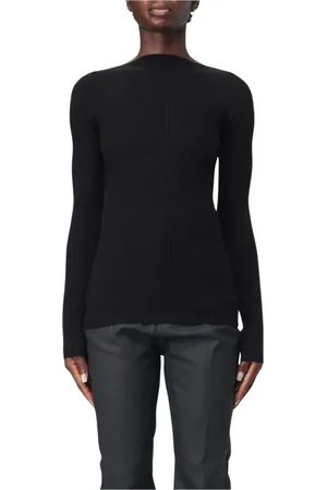 Rick Owens Truien, Dames, Zwart, S, Wol, Zwart Ribgebreid Vest