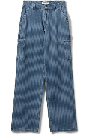 Sofie Schnoor Jeans, Dames, Blauw, XL, Katoen, Cargo Geïnspireerde Gestreepte Broek