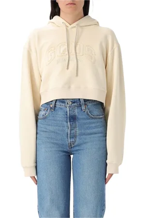 GCDS Sweatshirts & Hoodies, Dames, , L, Gebreide Trui met Geribbelde Details
