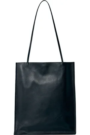 The Row Tassen, Dames, Zwart, ONE Size, Leer, Leren Tote Tas met Twee Handvatten