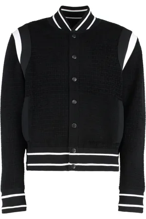 Givenchy Jassen, Heren, Zwart, M, Katoen, Gebreide Bomberjack