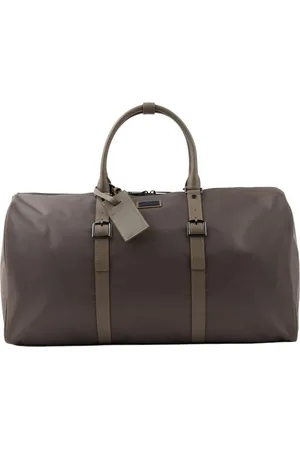 Paul & Shark Tassen, Heren, Bruin, ONE Size, Nylon, Nylon reistas met leren afwerking