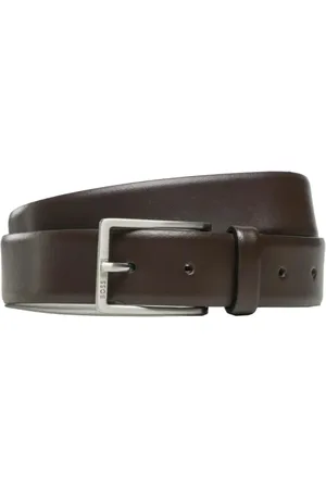 HUGO BOSS Accessoires, Heren, Bruin, 110 CM, Leren Riem