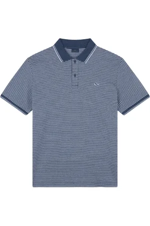 Paul & Shark Tops, Heren, Blauw, L, Gestreept Poloshirt