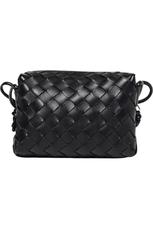 Bottega Veneta Tassen, Dames, Zwart, ONE Size, Leer, Zwarte Leren Mini Tas