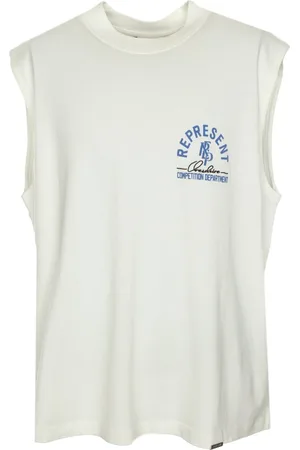 Represent Tops, Heren, Wit, 2Xl, Competitie Tanktop met Logoprint